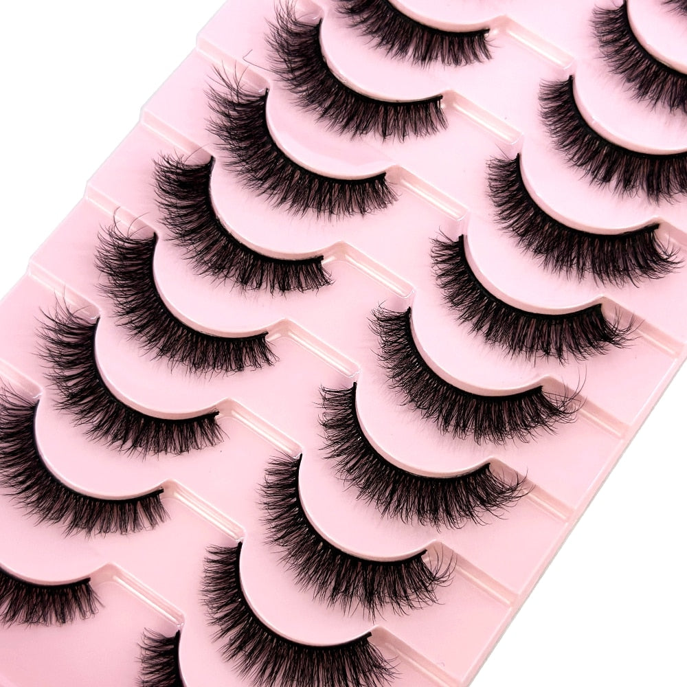 10 Pairs Natural False Eyelashes Fake Lashes Long 3d Mink Lashes Extension Eyelash Mink Eyelashes