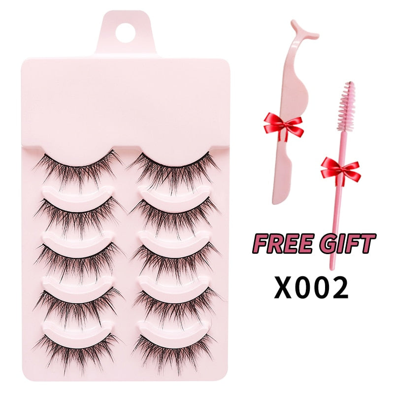 Manga Lash Eyelashes Lashes Wispy Mink Eyelashes Cosmetics Korean Style Soft Natural Lashes