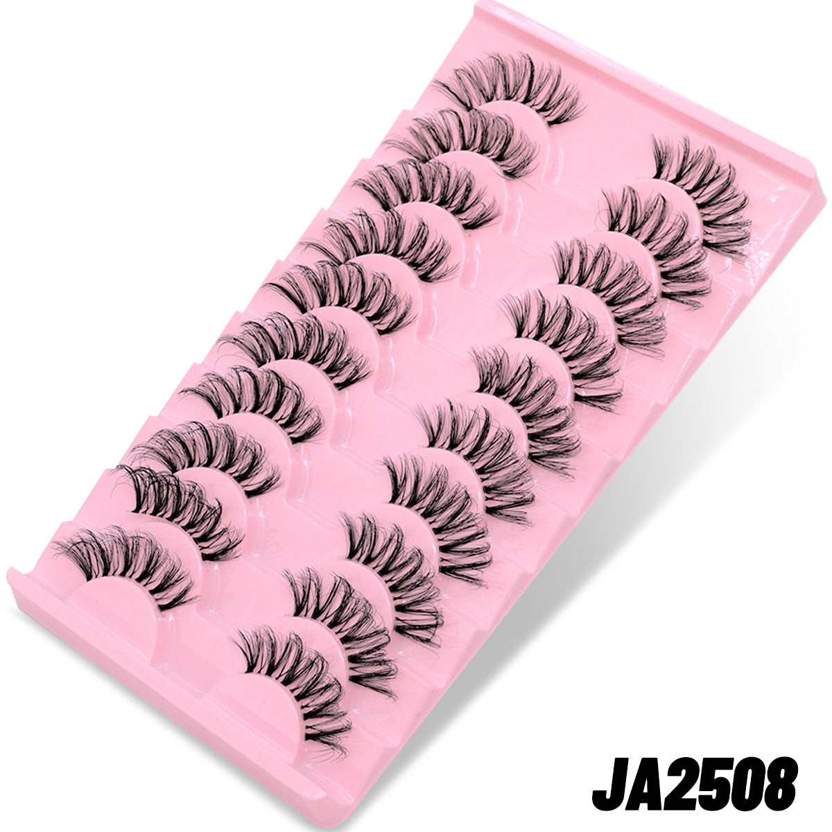 10pairs Clear Band Eye Lashes Mink Eyelashes Crisscross Transparent Band False Eyelashes Natural False Lashes