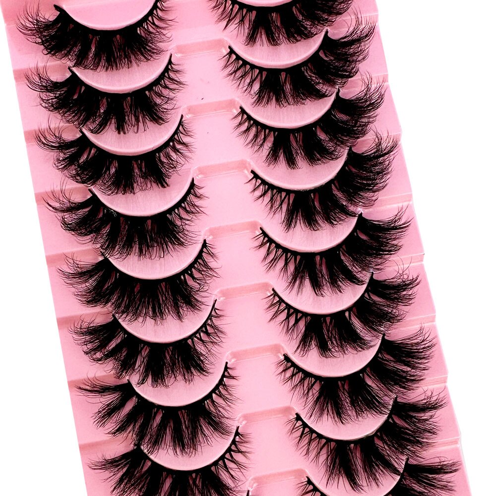 Cat Eye Lashes 5D fluffy Mink Eyelashes Winged End Eye Elongated Eyelashes Fake Lashes Soft Natural long Full Strip Lashes