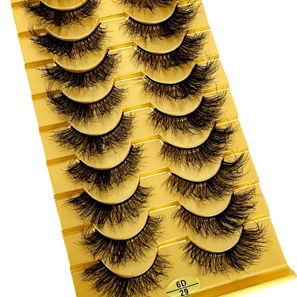 10pairs eyelashes soft fluffy lashes false eyelashes dramatic 3d mink lashes lash extension 3d cilios faux cils