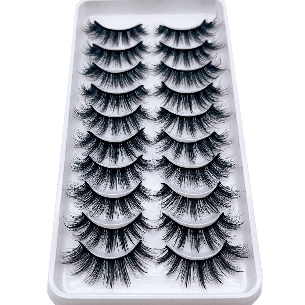 Cat Eye Lashes 5D fluffy Mink Eyelashes Winged End Eye Elongated Eyelashes Fake Lashes Soft Natural long Full Strip Lashes