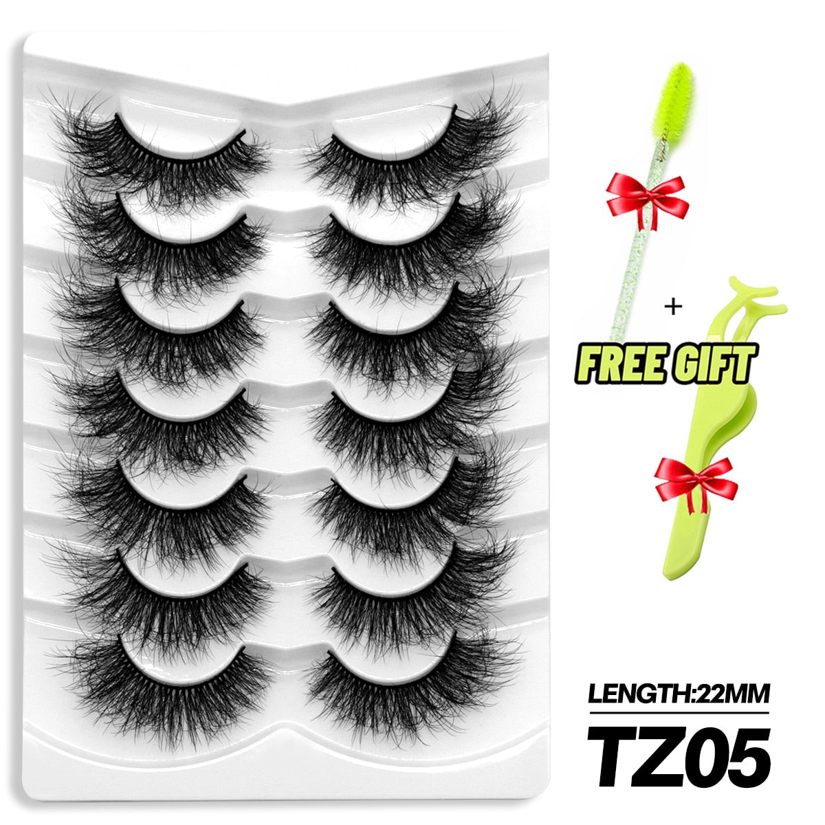 5/7 Pairs Eyelashes Long Lasting Fluffy Wispy Natural Mink Lashes Dramatic Volume lashes Extension Thick Long