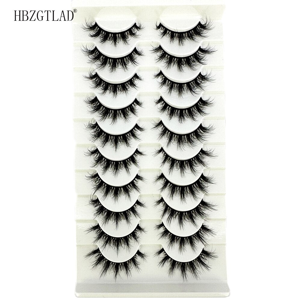 10 Pairs Natural False Eyelashes Fake Lashes Long 3d Mink Lashes Extension Eyelash Soft Mink Eyelashes