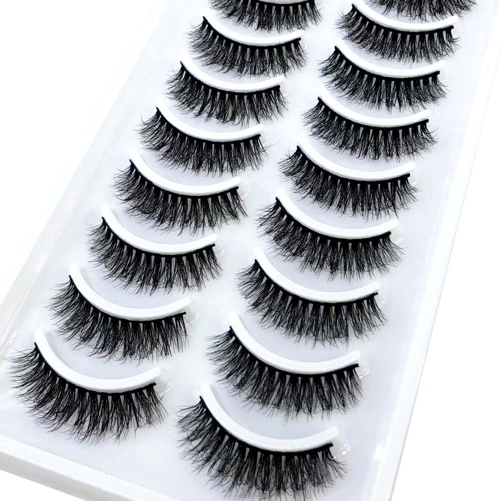 10pairs eyelashes soft fluffy lashes false eyelashes dramatic 3d mink lashes lash extension 3d cilios faux cils