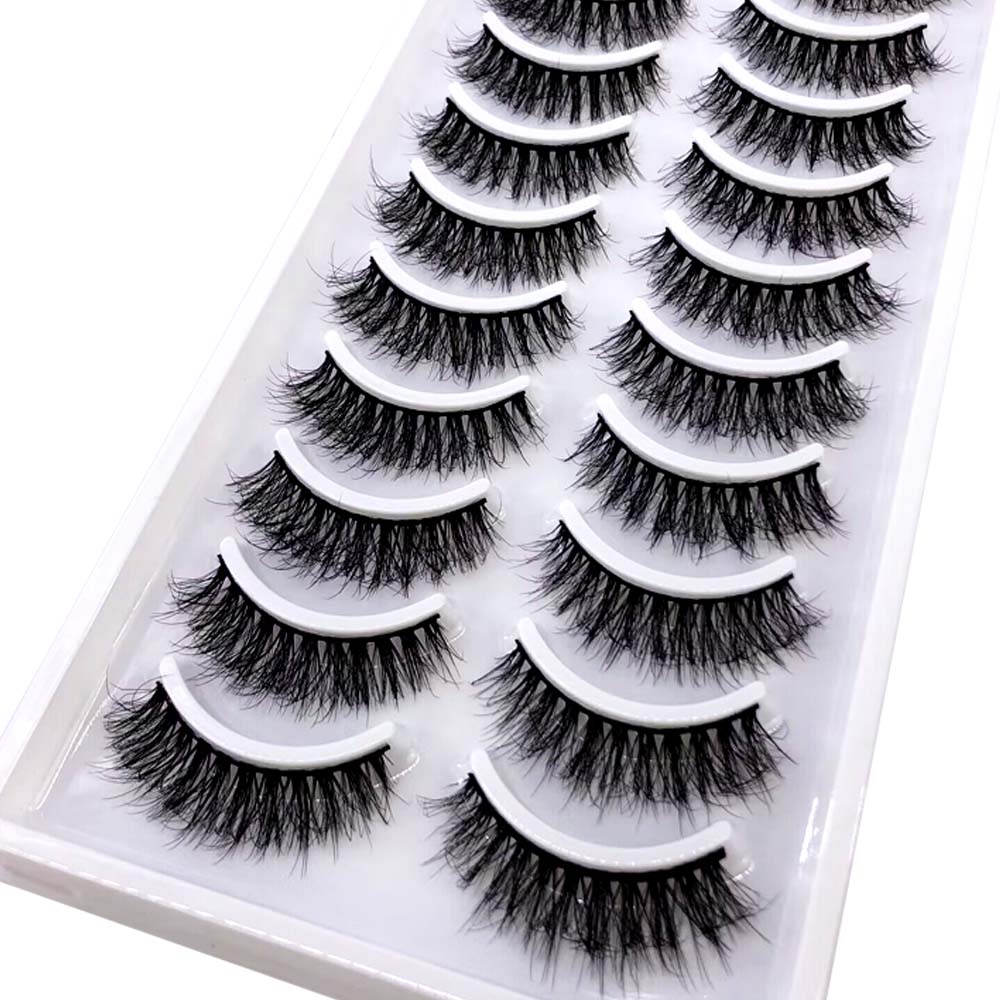 10pairs eyelashes soft fluffy lashes false eyelashes dramatic 3d mink lashes lash extension 3d cilios faux cils