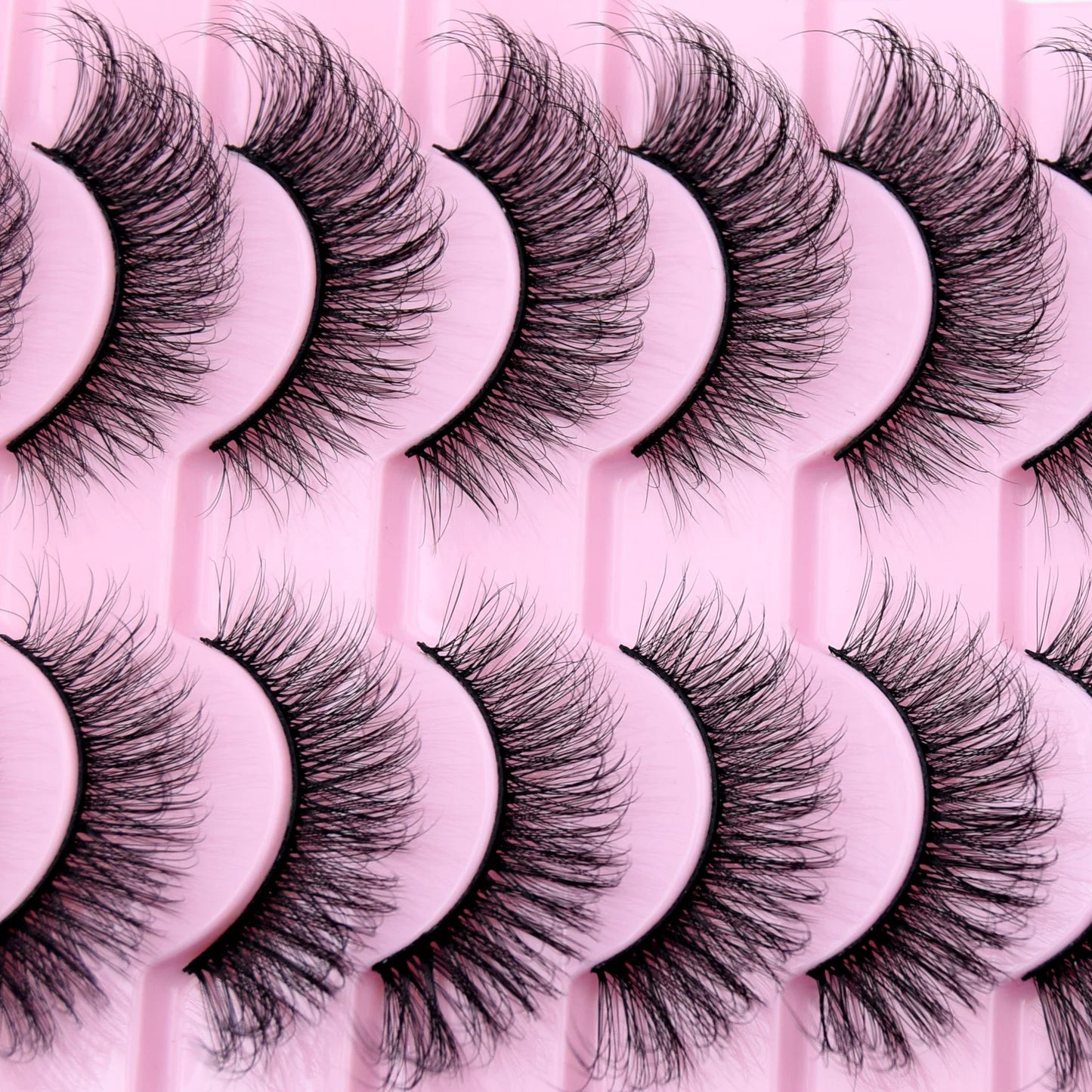 10 Pairs Eyelashes Natural Long 3D Mink Lashes Fluffy Volume Mink False Eyelashes Cruelty Free Wispy Lashes