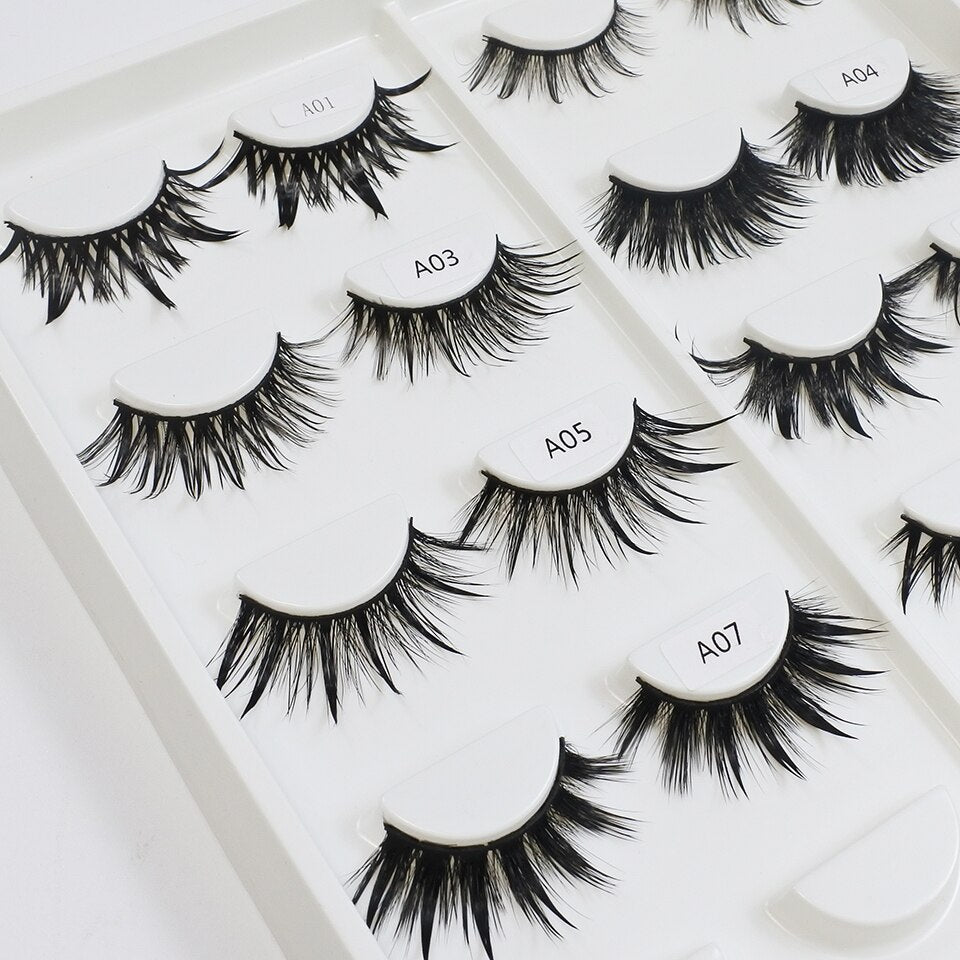Eyelashes Wet Manga Lashes Korean Long Thick Natural Fake Eyelashes