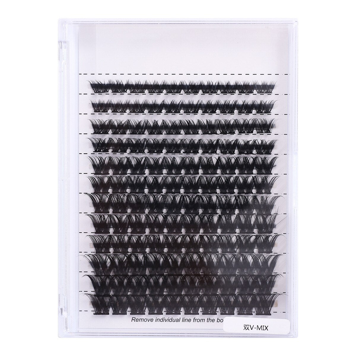 Big capacity Natural Soft Segmented False Bundles Eyelashes DIY Individual Clusters Lash Extensions Faux Mink Fake Lashes