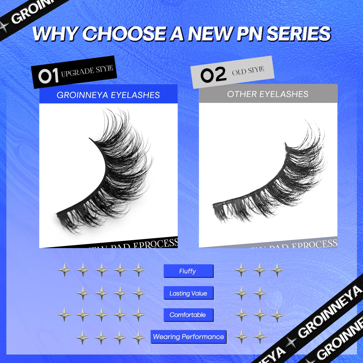5/10 Pairs 3D Faux Mink Lashes Fluffy Soft Full Thick Wispy Natural long False Eyelashes Curly lashes