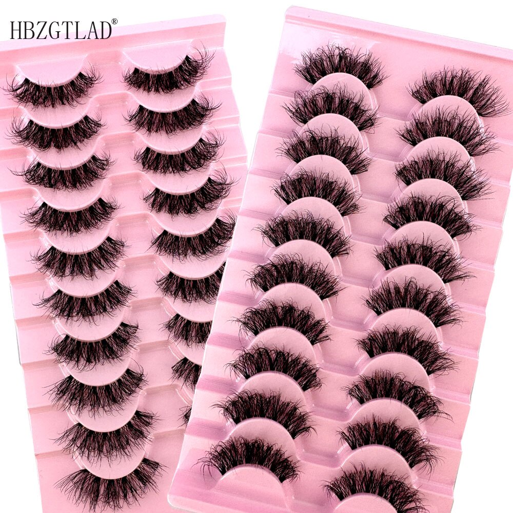 Invisible band Lashes 10 Pairs 3D Faux Mink Lashes Natural short Transparent Terrier Lashes Clear Band Soft Eyelashes Extension