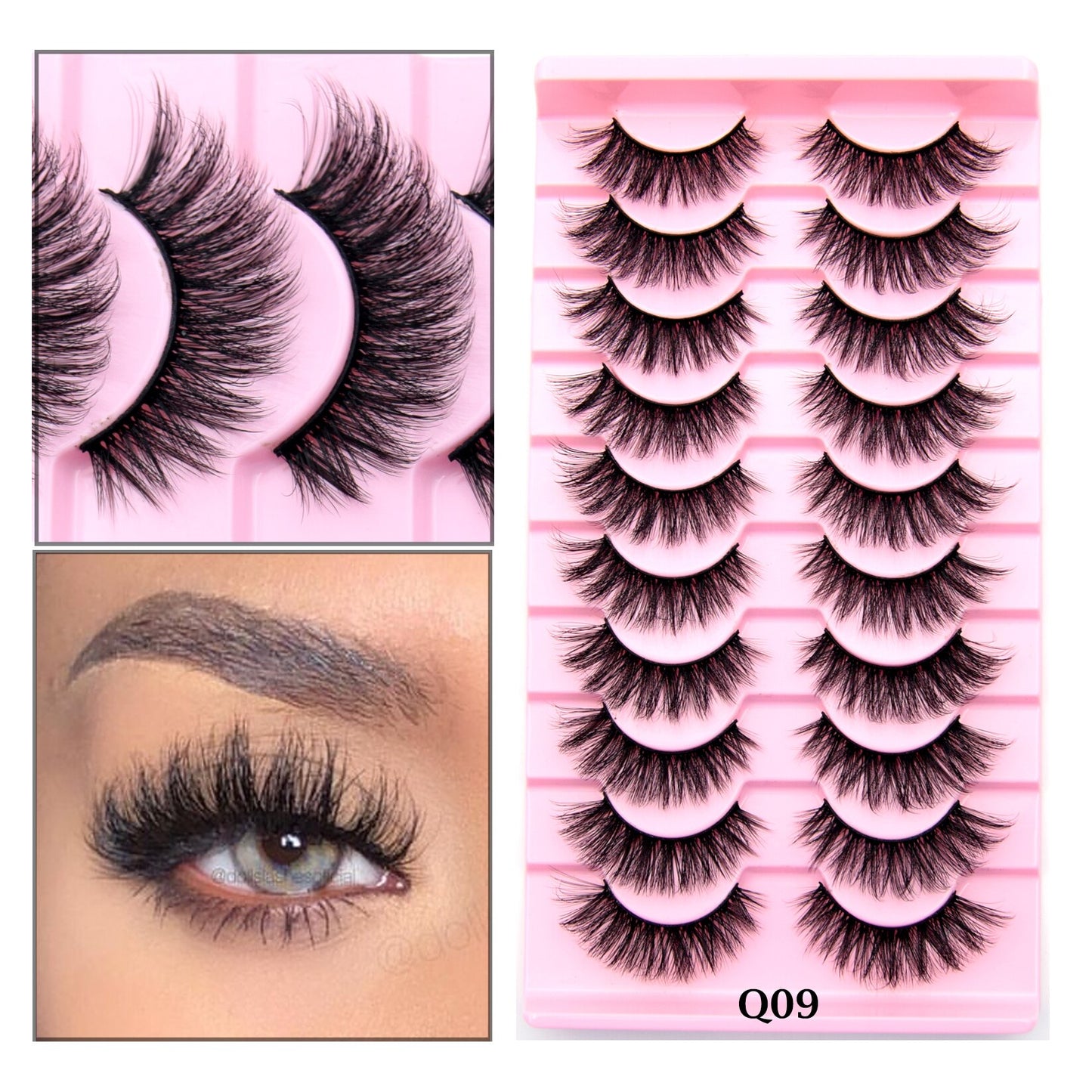 Lashes 3/5/10 pairs 3D Faux Mink Lashes Wispy Natural False Eyelashes Dramatic Volume Lashes Eyelash Extension