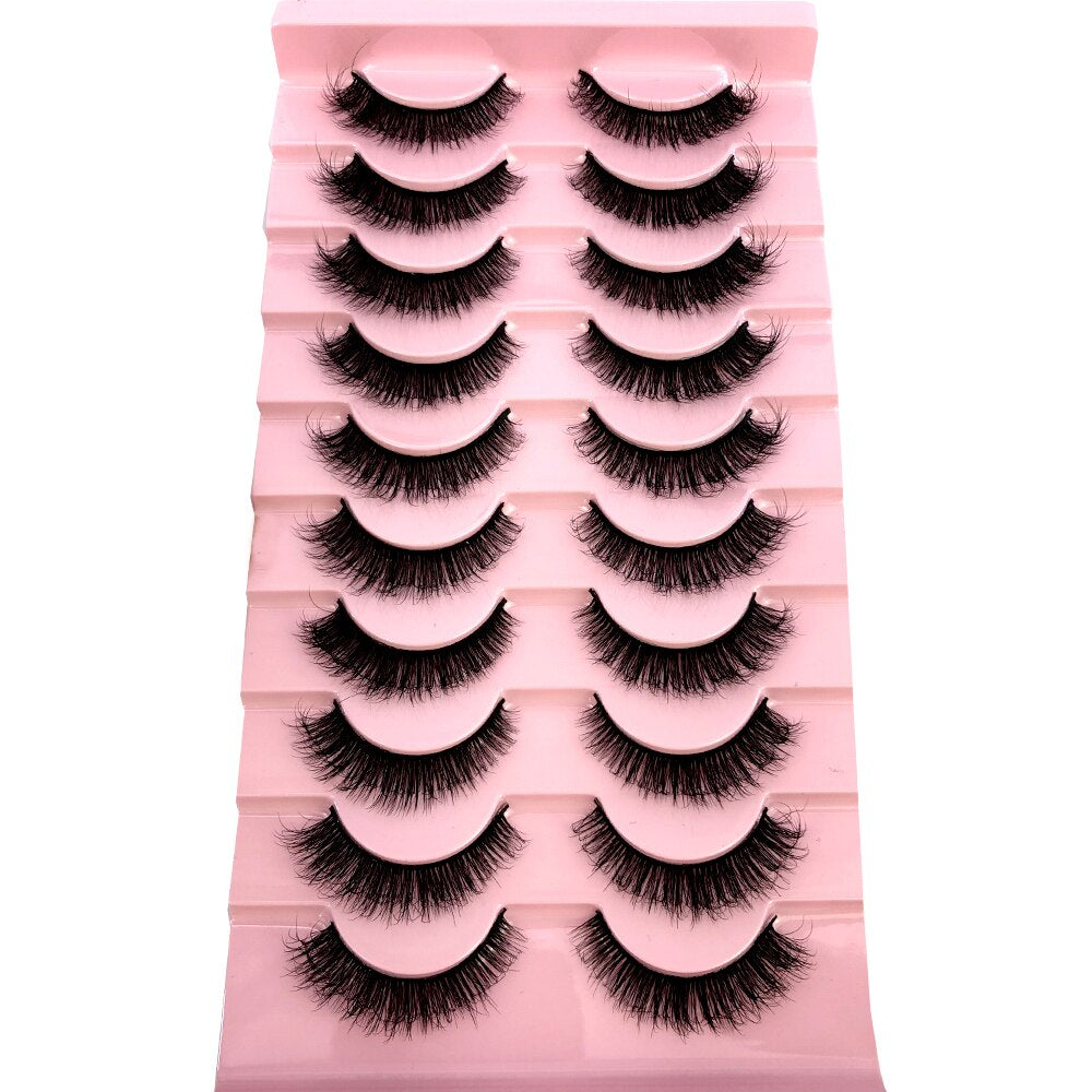 10 Pairs Natural False Eyelashes Fake Lashes Long 3d Mink Lashes Extension Eyelash Mink Eyelashes