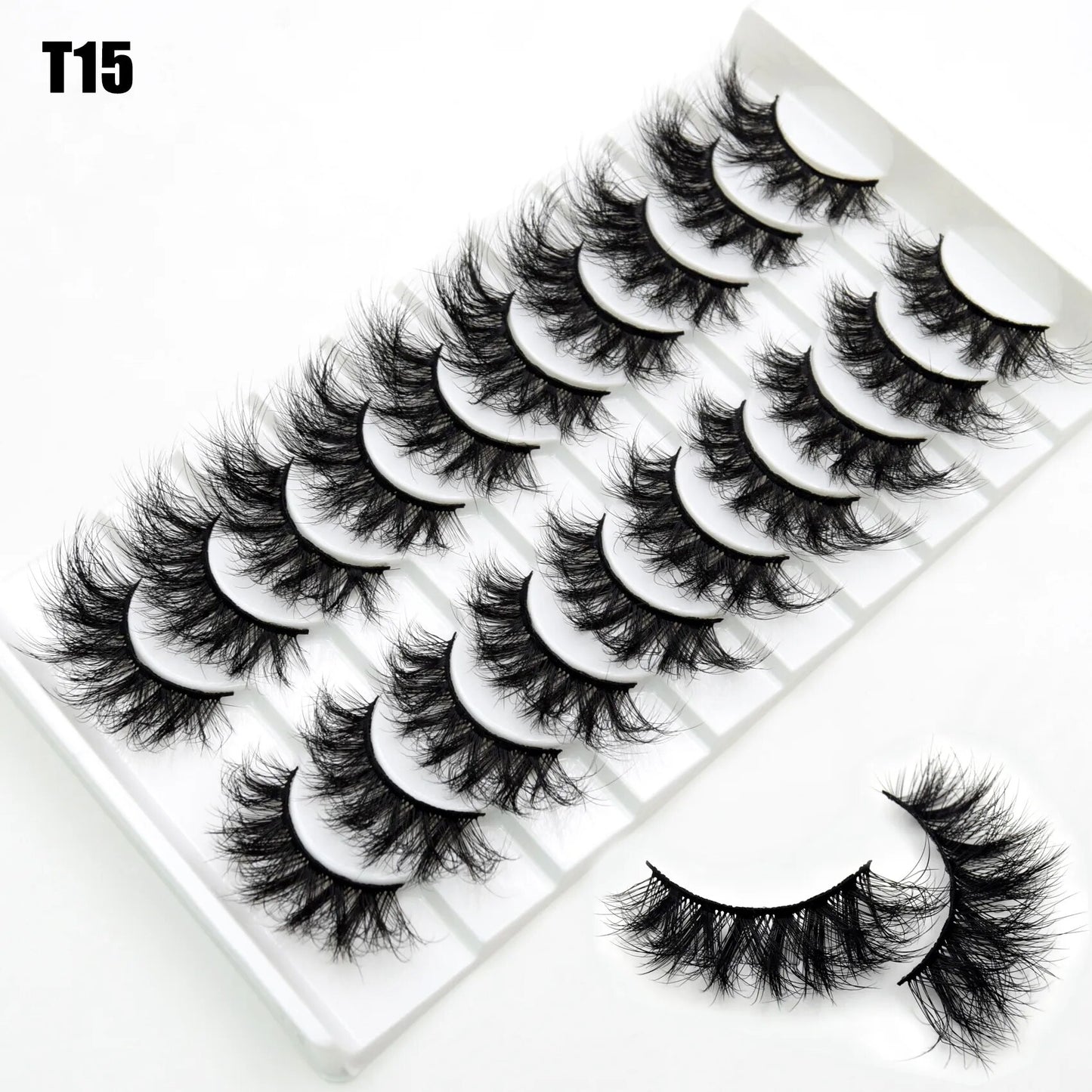 3/10 Pair Eyelashes 3D Faux Mink Lashes Wispy Natural Long False Eyelashes Wholesale Mink Lashes Reusable LasheS