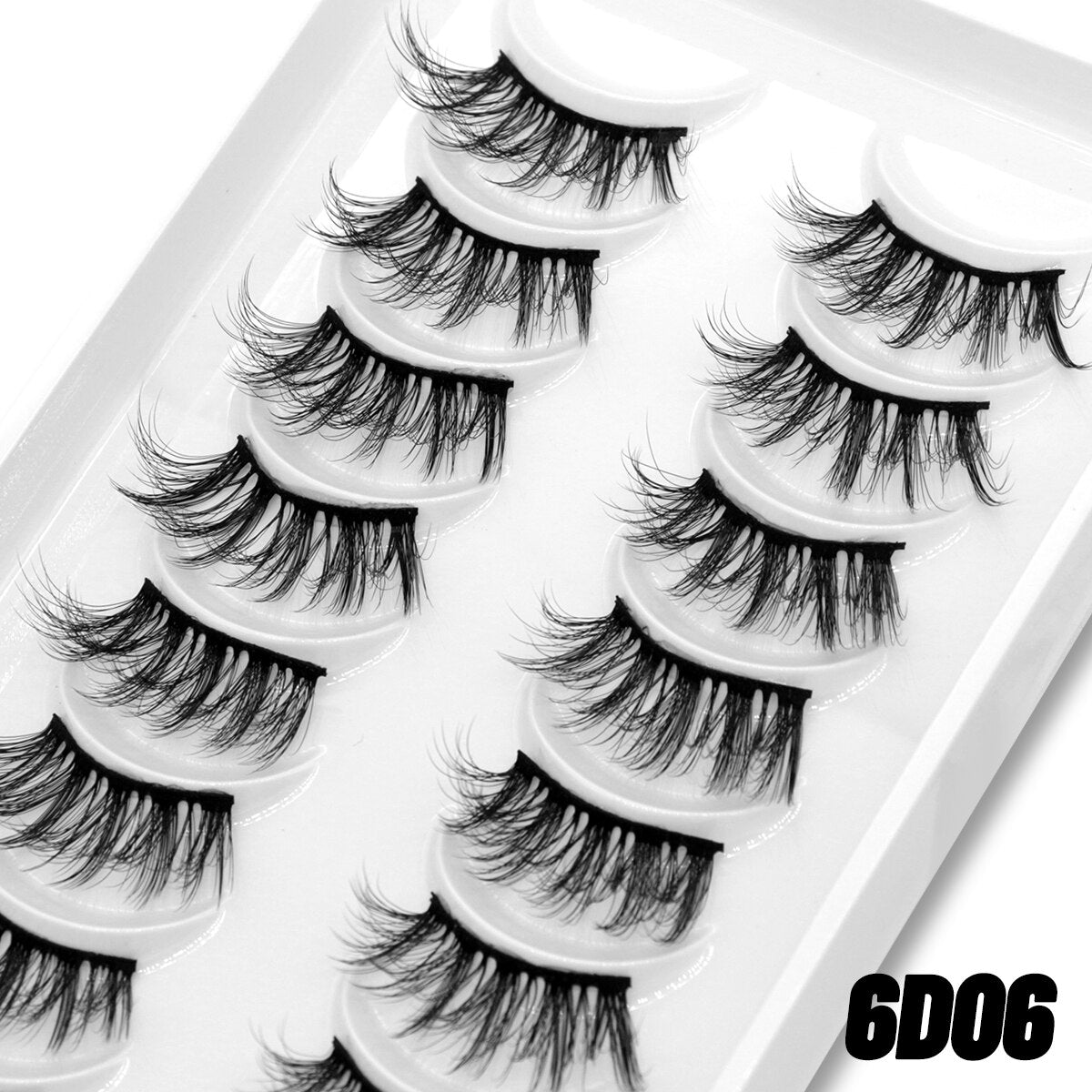 10pairs Clear Band Eye Lashes Mink Eyelashes Crisscross Transparent Band False Eyelashes Natural False Lashes