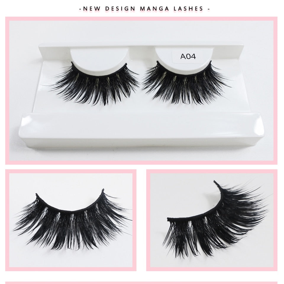 Eyelashes Wet Manga Lashes Korean Long Thick Natural Fake Eyelashes