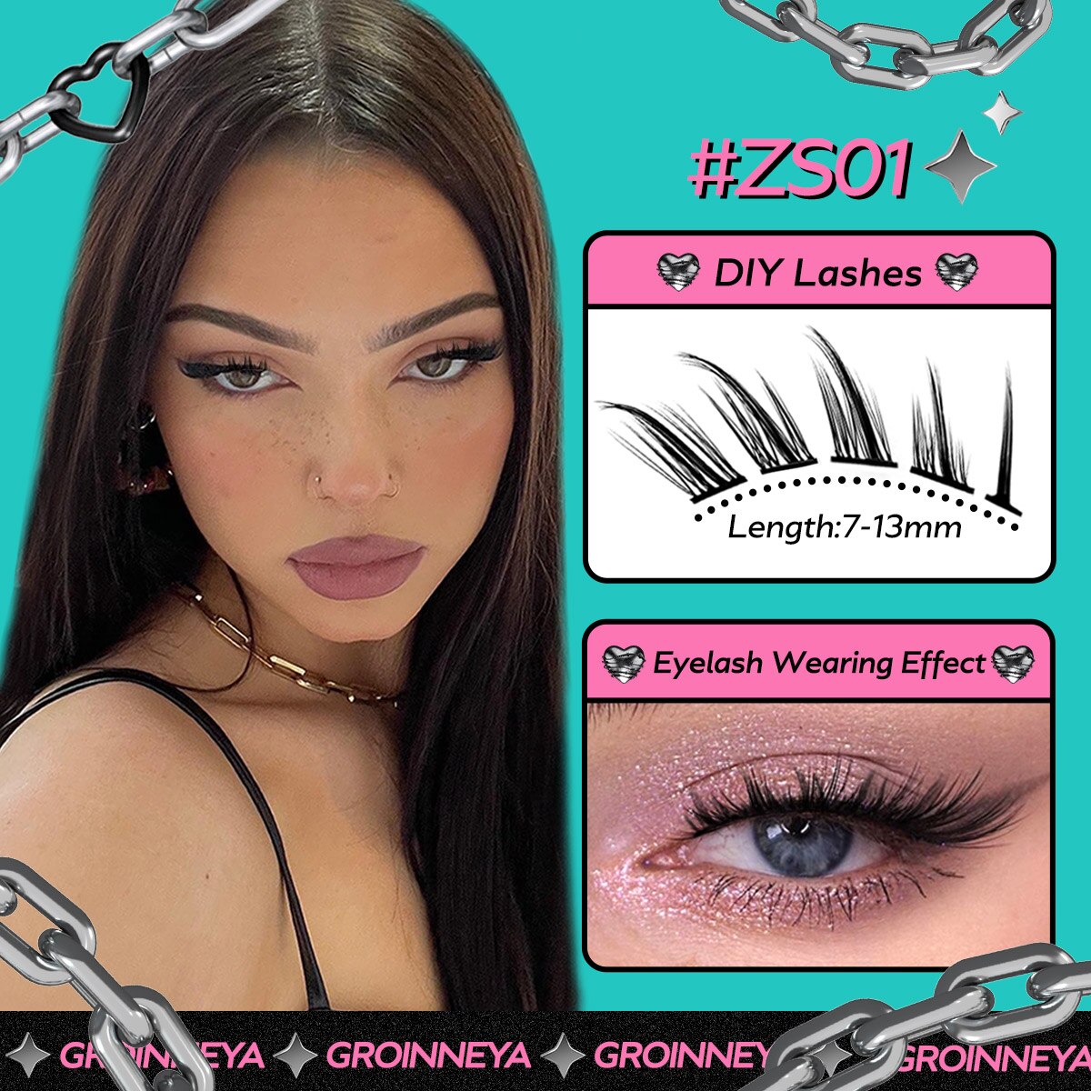 DIY Eyelash Extension Manga Lashes Individual Lashes Winged End Eye Elongated Eyelashes