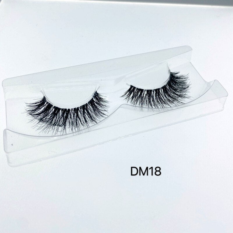 Mink Lashes 100% Hand Made 3D Mink Lashes Transparent Band Eyelashes Cilios Natural Long Fake Eyelashes Clear Band False Eyelash