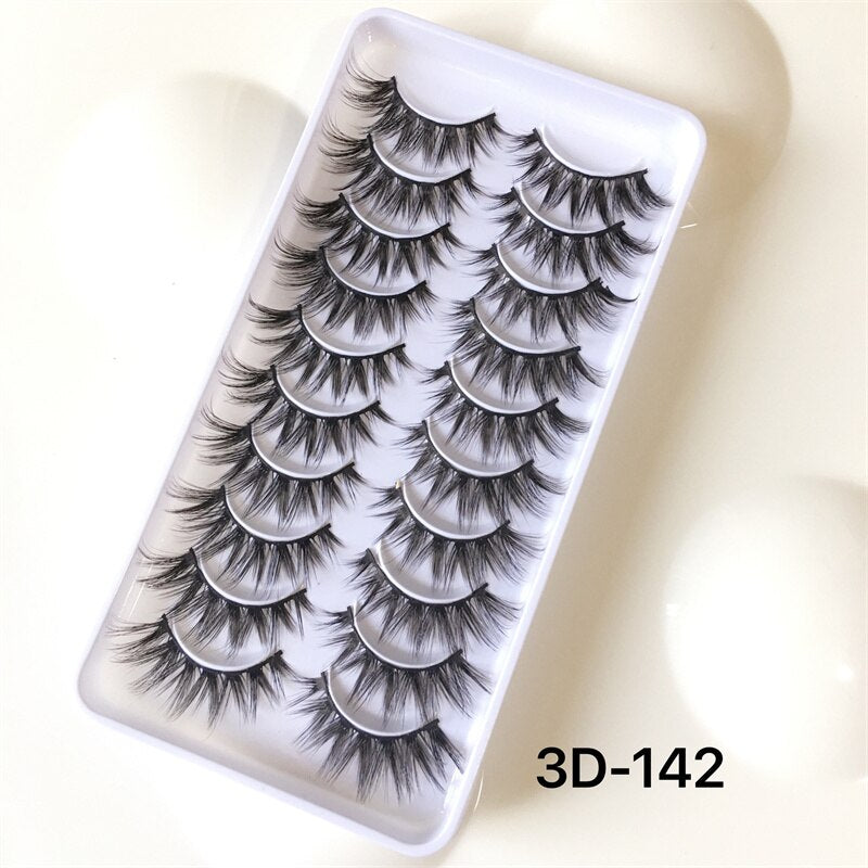 8pairs eyelashes fake lashes long eyelash 25mm mink lashes fluffy dramatic false eyelashes