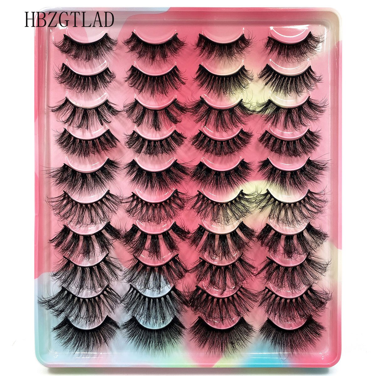 Mixed Dramatic Natrual False Mink Eyelashes Extension 3D Mink Lashes Pack Messy Fluffy Long Thick Faux