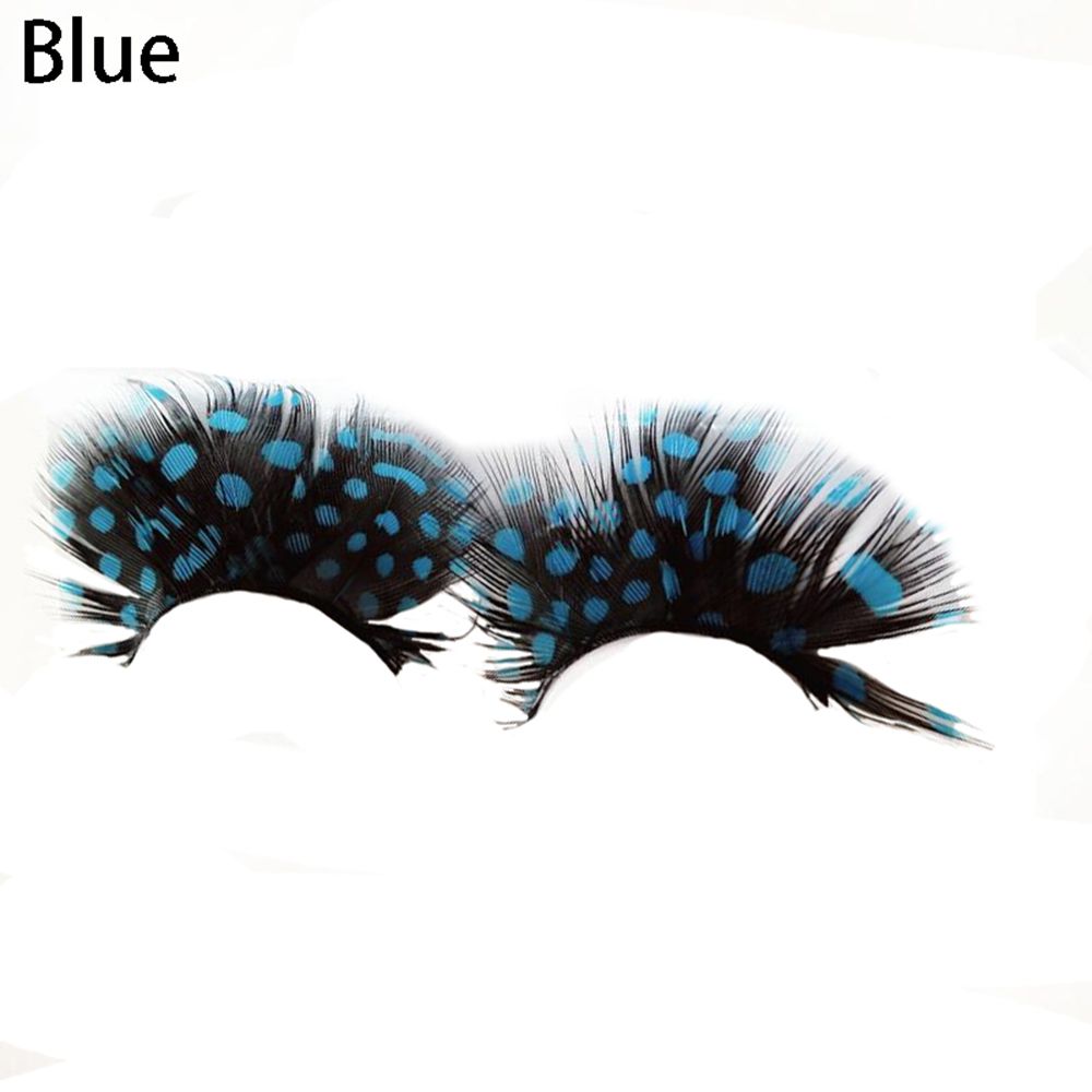 1Pair Bushy Feathers Exaggerate False Eyelashes Stage Catwalk Art Fake Eyelashes 100% Handmade Eyelash Extension