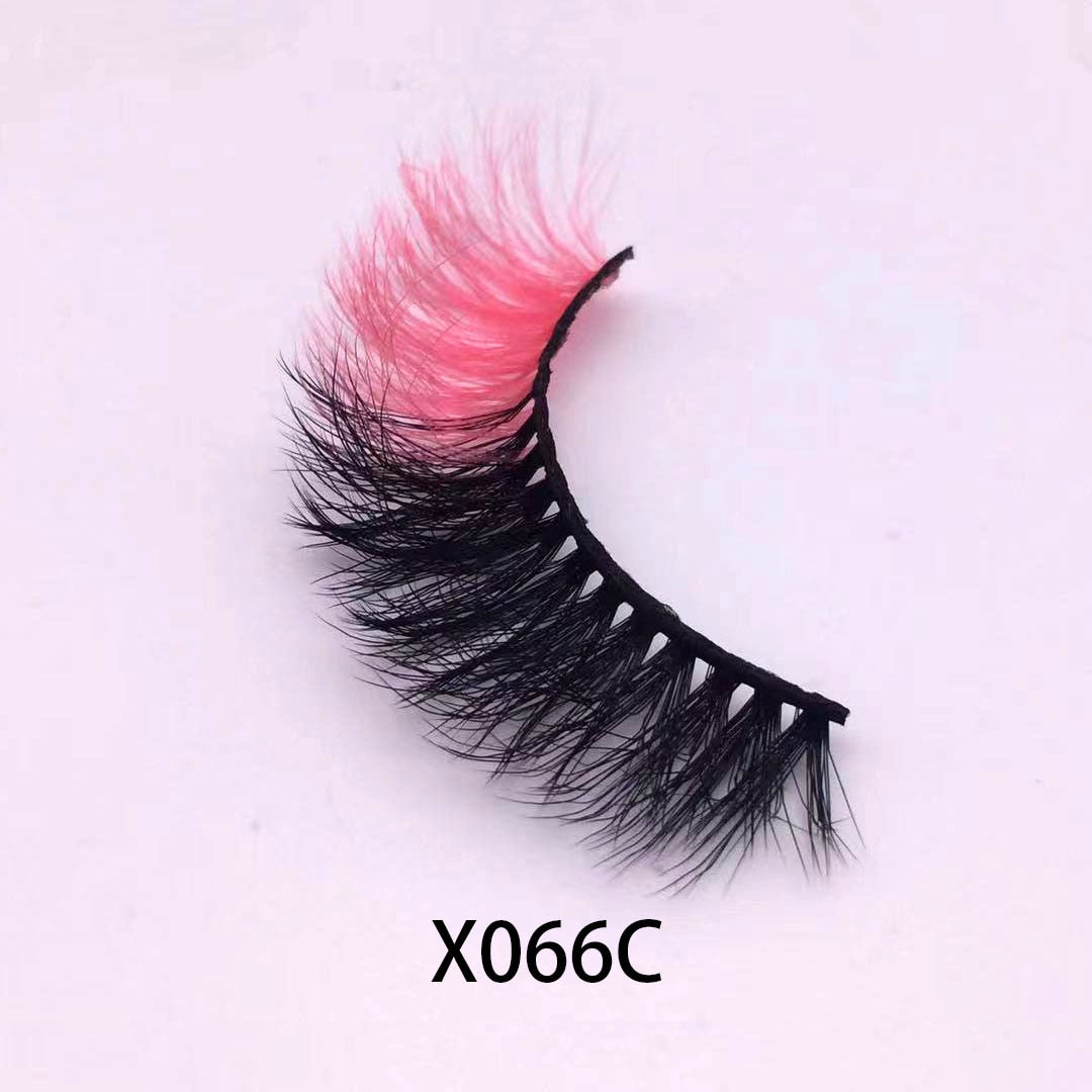 3D Color False Lashes Natural Long Colorful Eyelashes Dramatic Party Colored Lashes for Cosplay Halloween