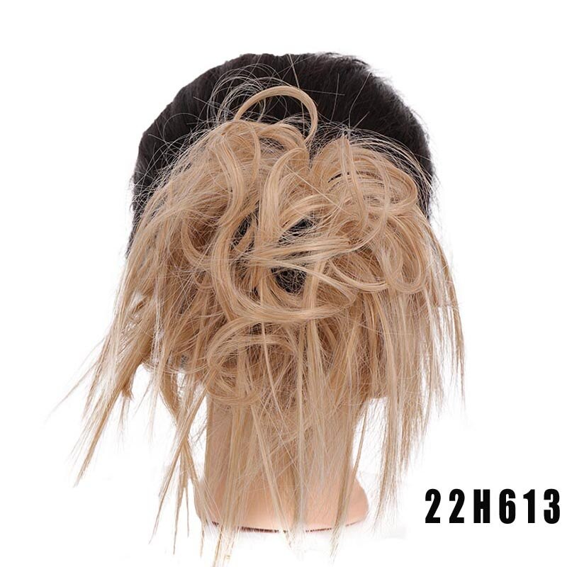 Synthetic Chignon Messy Scrunchies Elastic Band Hair Bun Straight Updo Hairpiece High Temperture Fiber Natural Fake Hair