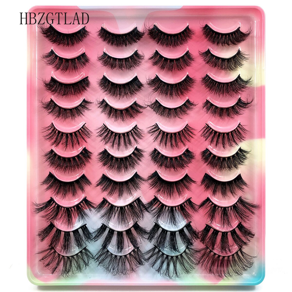 Mixed Dramatic Natrual False Mink Eyelashes Extension 3D Mink Lashes Pack Messy Fluffy Long Thick Faux