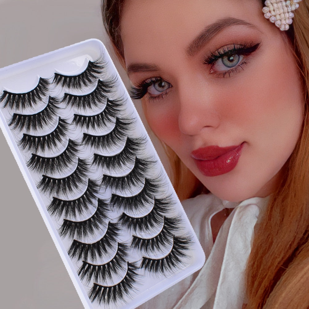 5/10 Pairs 3D Mink Natural Dramatic Faux Cils Fake Eyelash Extension