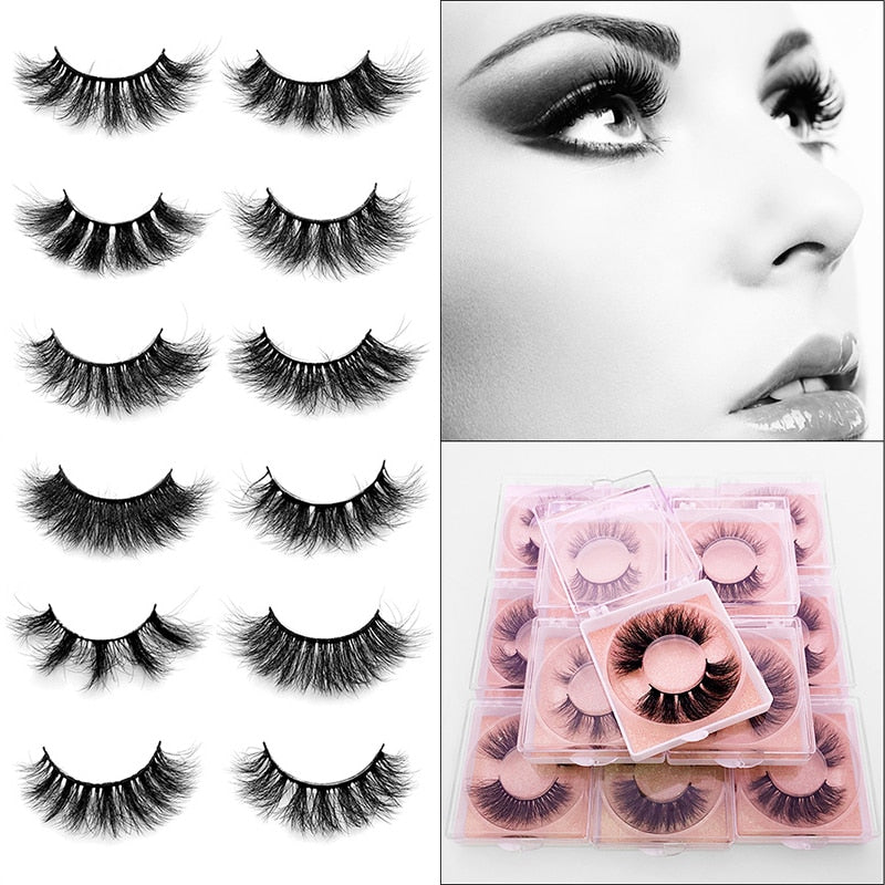 1Pair Eyelashes Natural False Eyelashes Fake Lashes Long 3D Mink Lashes Extension Eyelash Mink Eyelashes