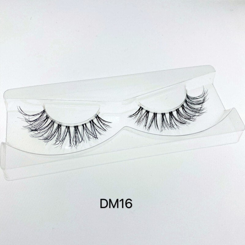 Mink Lashes 100% Hand Made 3D Mink Lashes Transparent Band Eyelashes Cilios Natural Long Fake Eyelashes Clear Band False Eyelash