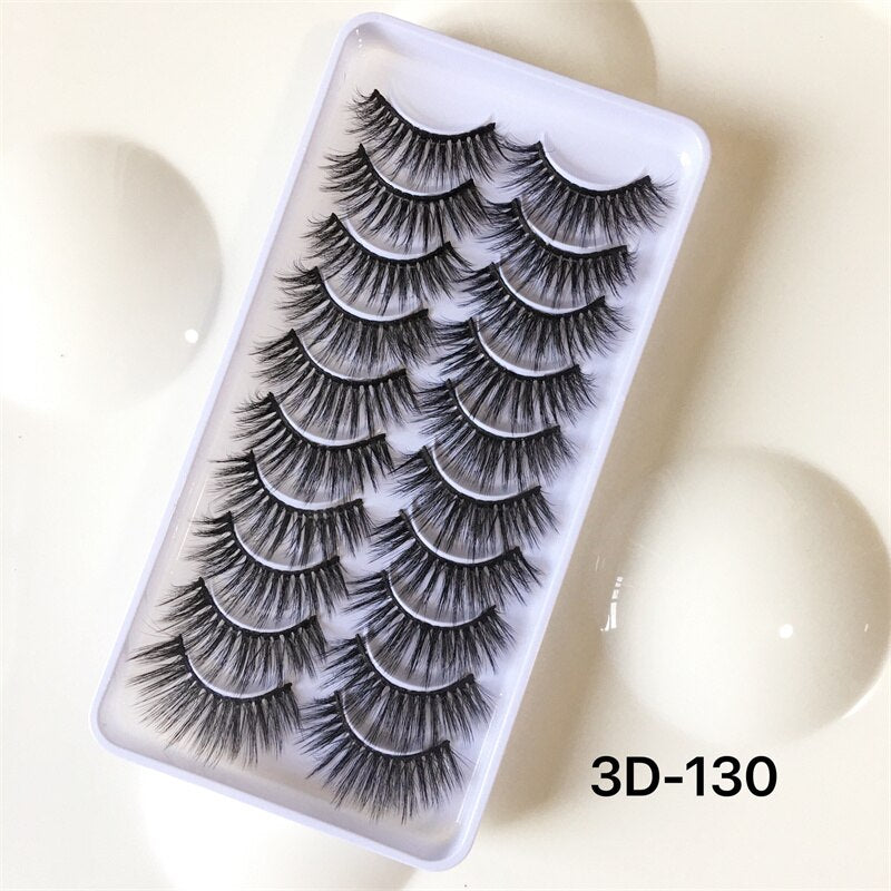 8pairs eyelashes fake lashes long eyelash 25mm mink lashes fluffy dramatic false eyelashes