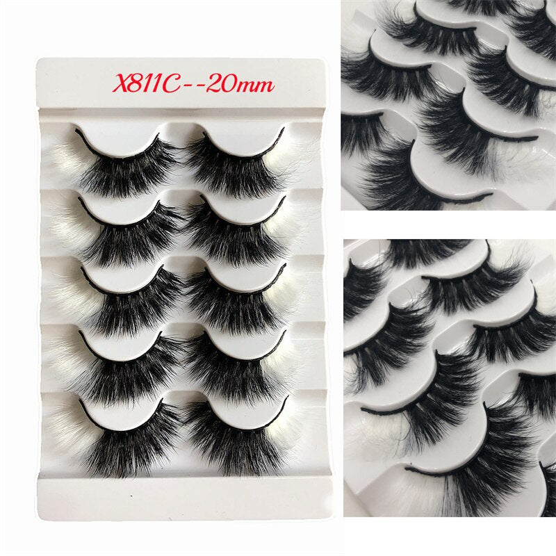 Rainbow Colored Lashes 3D Mink Lashes Ombre Dramatic Colorful Natural Eyelashes Extension Make up Fake Eyelashes