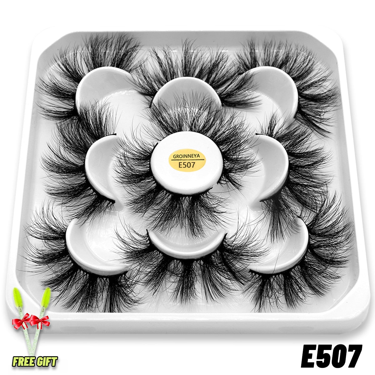 2/5 Pairs Faux Mink False Eyelashes Fluffy Lashe Dramatic Volume Lashes Natural Long Eyelashes
