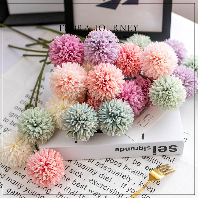 29cm Dandelion Artificial Flowers Bouquet Silk Fake Flowers For Home Decor Garden Widding Decoration DIY Vase Accessories Plants