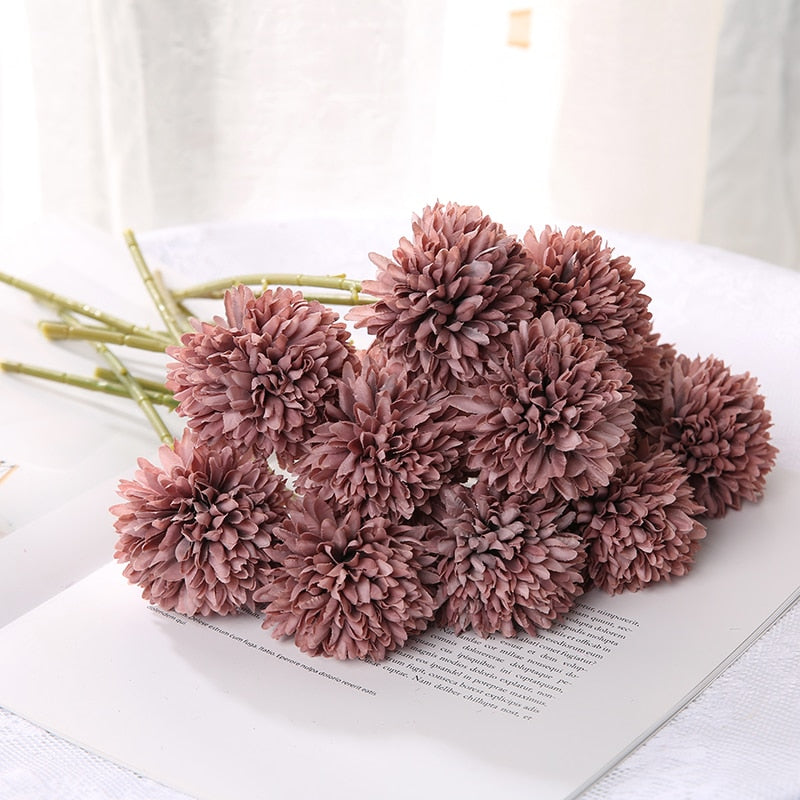 29cm Dandelion Artificial Flowers Bouquet Silk Fake Flowers For Home Decor Garden Widding Decoration DIY Vase Accessories Plants