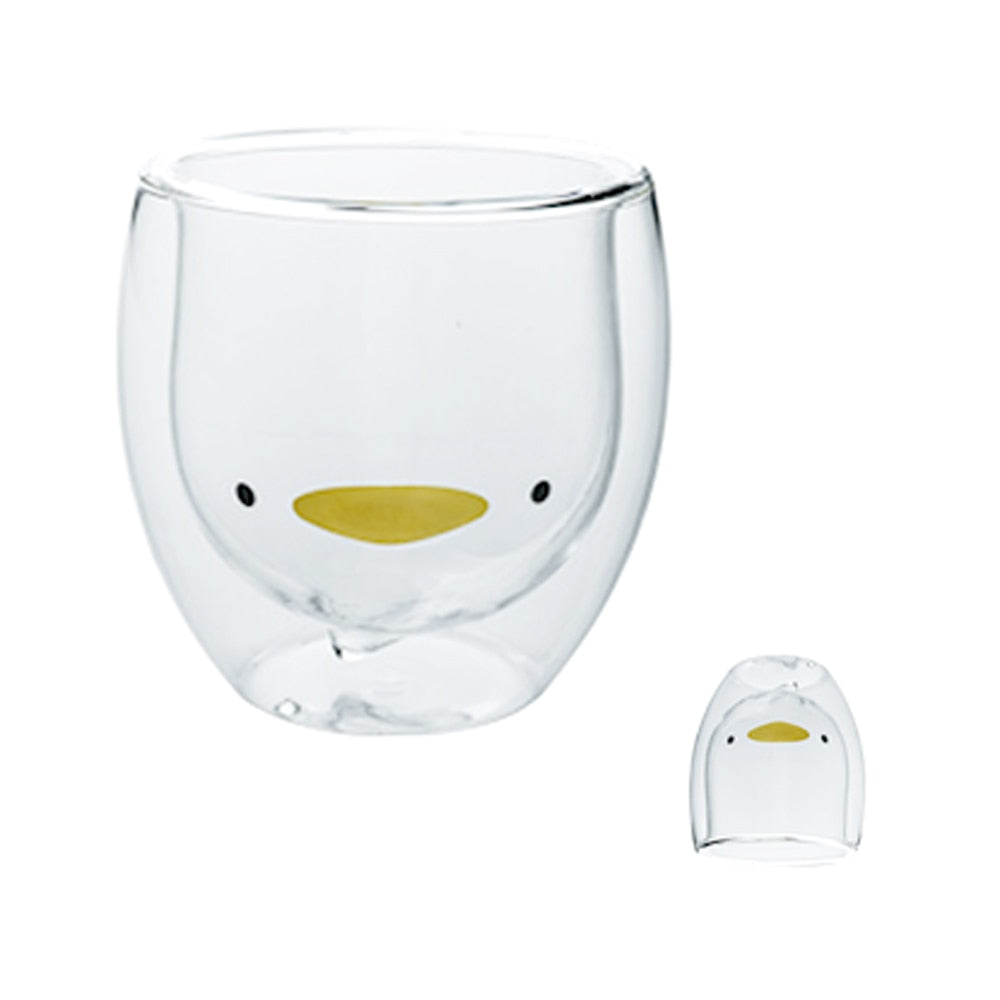 3D 2-Tier Coffee Mug Lovely Panda Bear Cat Cute Duck Shaped Double Wall Glass Cup Resistant Wine Kungfu Tea Milk Juice