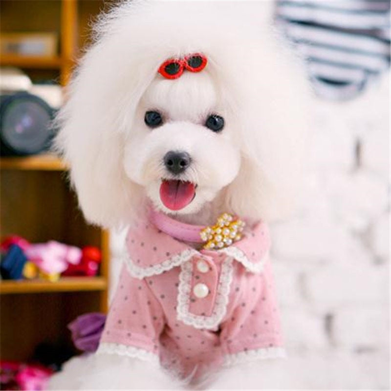 1 pc Pet Lovely Heart Sunglasses Hairpins Pet Dog Bows Hair Clips for Puppy Dogs Cat Yorkie Teddy Pet Hair Decor