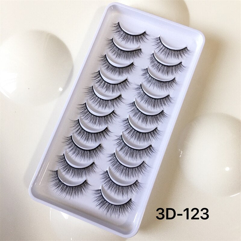 8pairs eyelashes fake lashes long eyelash 25mm mink lashes fluffy dramatic false eyelashes