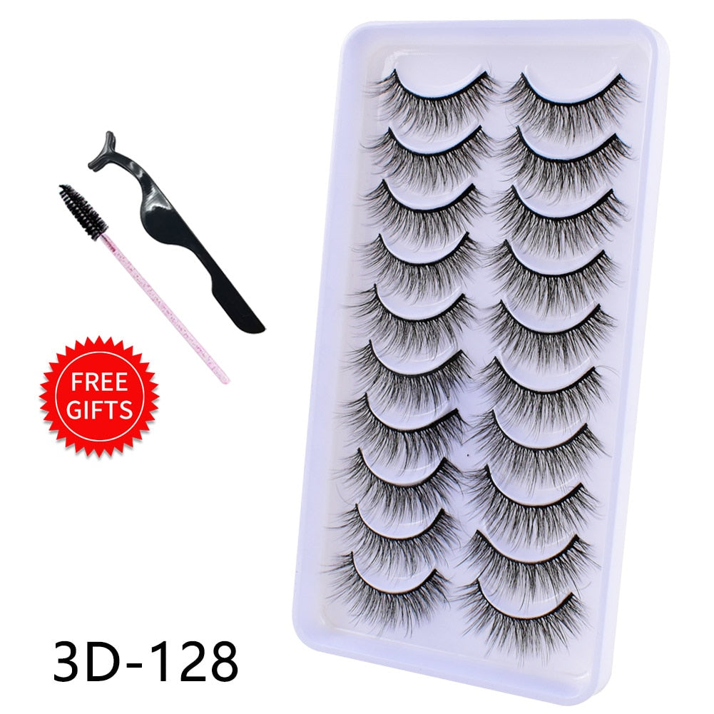 5/10 Pairs 3D Mink Natural Dramatic Faux Cils Fake Eyelash Extension