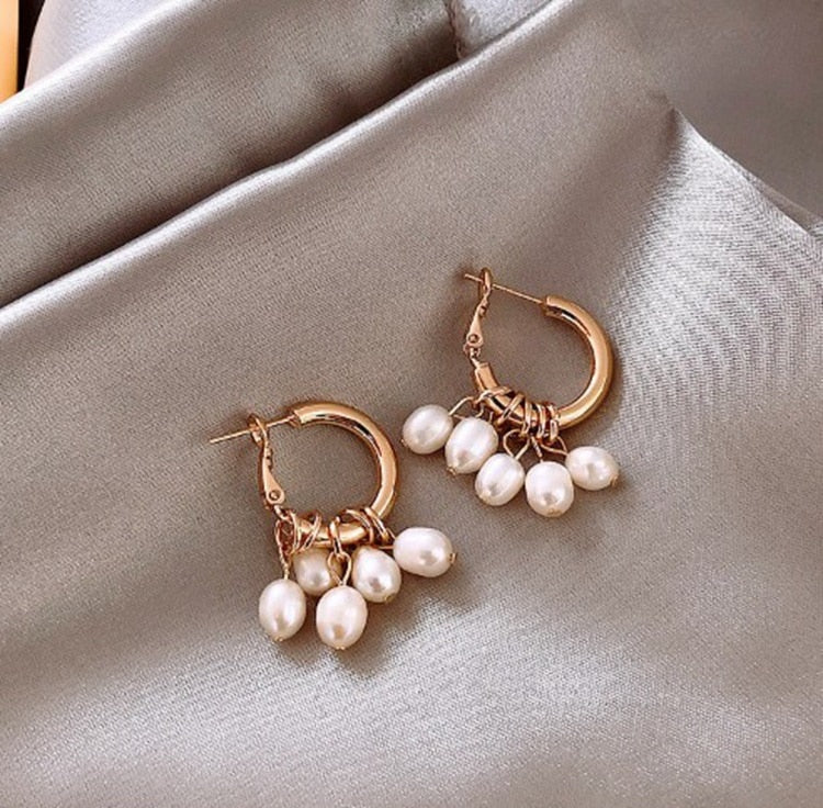 Moon Dangle Earrings Temperament Pearl Cherry Cat Rhinestone Pendant Earring Girl Party Jewelry Gift