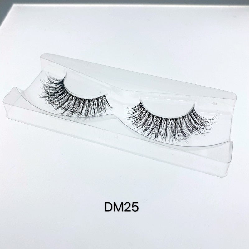 Mink Lashes 100% Hand Made 3D Mink Lashes Transparent Band Eyelashes Cilios Natural Long Fake Eyelashes Clear Band False Eyelash