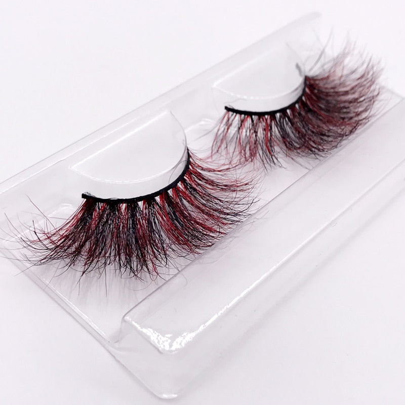 Color 25mm 3D mink fake lashes beauty natural false eyelash packaging box lash extension