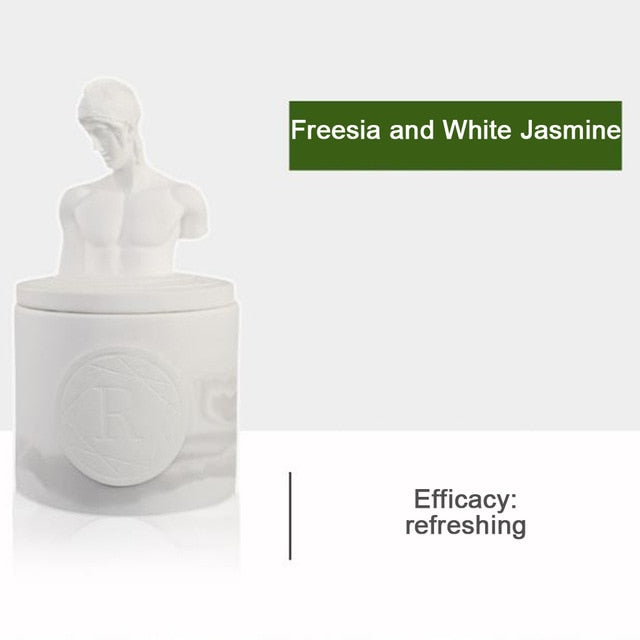 Scented Candle Household Decorative Unique Statue Scented Jar Candle Gift, 12.5 oz