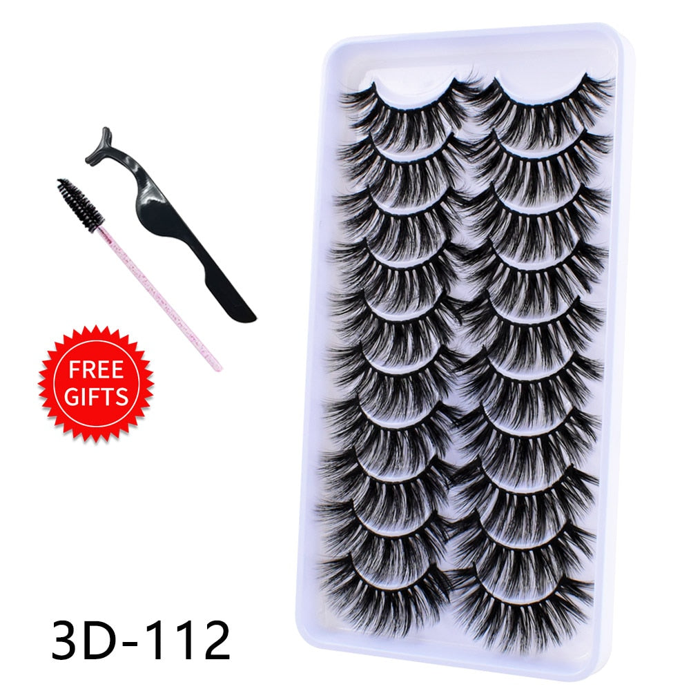 5/10 Pairs 3D Mink Natural Dramatic Faux Cils Fake Eyelash Extension