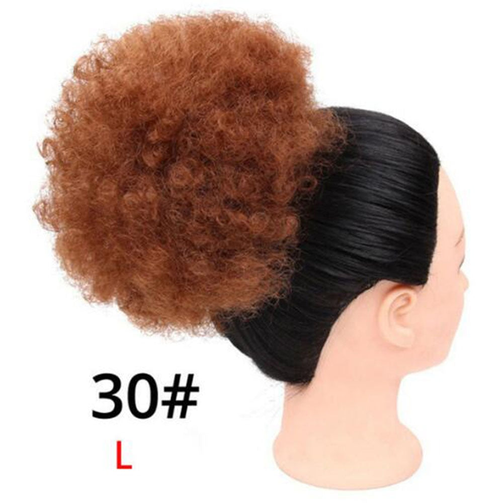 Short Afro Puff Synthetic Hair Hairpiece For Women Drawstring Ponytail Kinky Curly Clip Hair Extensions