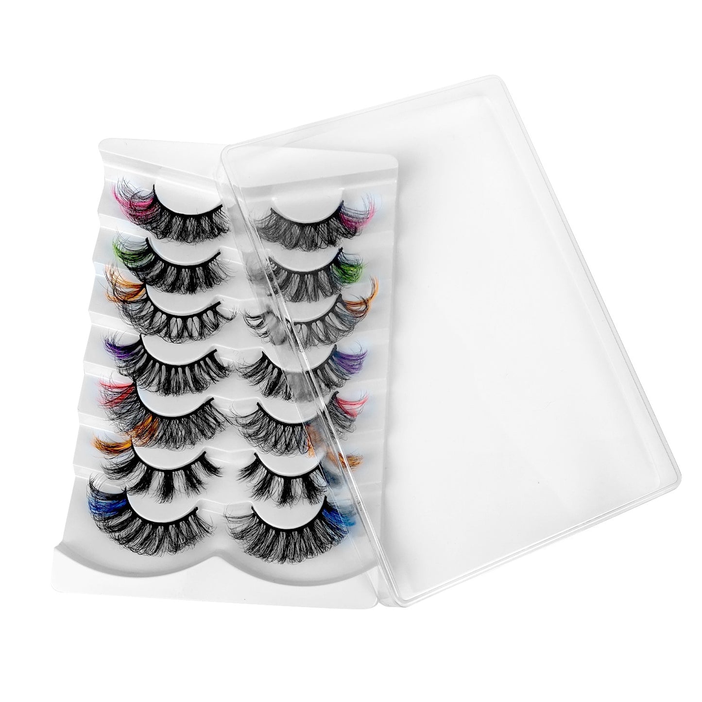 7pairs Colored Lashes 22 Styles 3d Mink Lashes Dramatic Colorful Natural Eyelashes Extension Fake Eyelashes