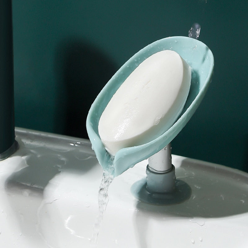 2PCS Suction Cup Soap dish For bathroom Kitchen Shower Portable Leaf Soap Holder Plastic accessories