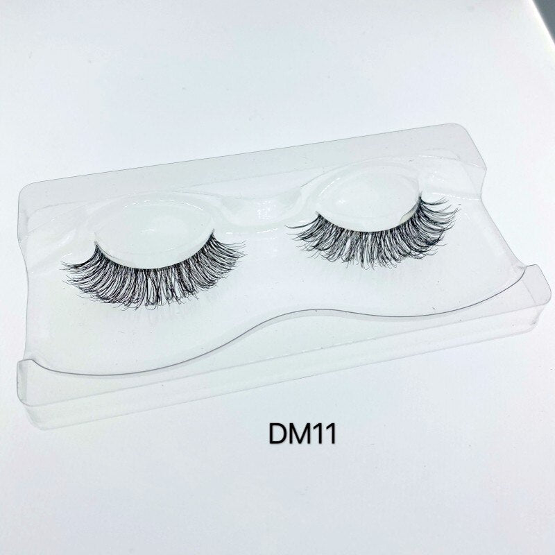 Mink Lashes 100% Hand Made 3D Mink Lashes Transparent Band Eyelashes Cilios Natural Long Fake Eyelashes Clear Band False Eyelash