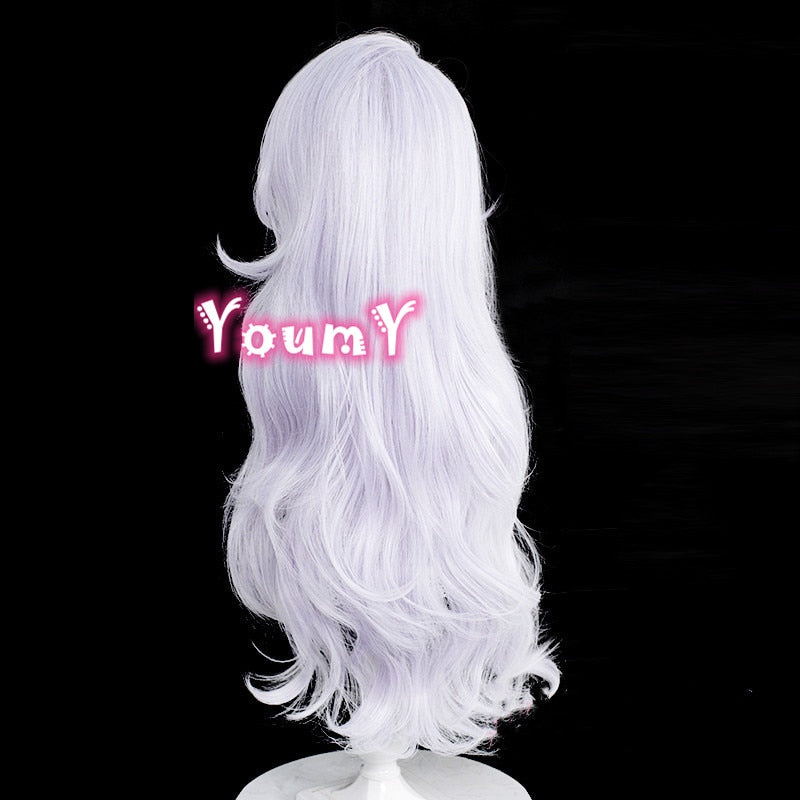 Female Gojo Satoru Wig Jujutsu Kaisen Cosplay Unisex 70cm Long Silver Purple Wig Cosplay Anime Wigs Heat Resistant Synthetic Wig